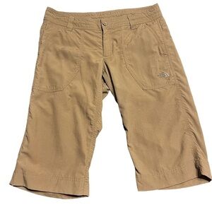 The North Face Khaki Brown Knee Length Hiking Outdoor Shorts Women's‎ 8